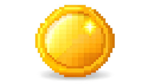 Pixelated Gold Coin