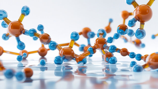 Neural network with electrical activity of neuron cells, 3D rendering illustration. Neuroscience, neuroscience, nervous system and impulse, brain activity, microbiology concepts.