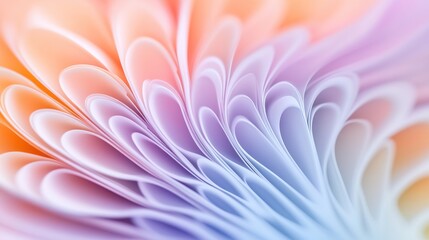 Obraz premium Pastel Paper Layers Create Abstract Floral Design