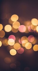 Obraz premium Golden and pink bokeh lights creating a warm, dreamy atmosphere