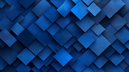 Abstract background of overlapping blue squares creating a three-dimensional effect.