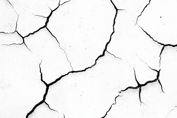 Fototapeta premium Large crack in a white wall