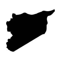 map of Syria glyph icon