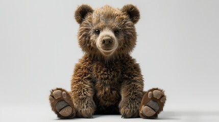 Cute grey teddy bear stuffed animal on background, Teddy bear, Grey, Stuffed animal, Cute, Soft toy, Fluffy, Playful, Adorable