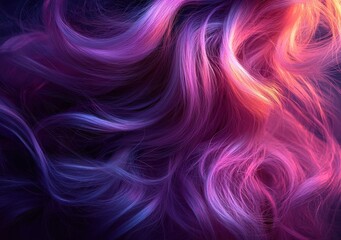 Fototapeta premium Flowing Hair Colors in Natural Light with Texture and Shine