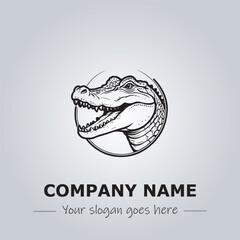 Obraz premium Crocodile logo design vector illustration