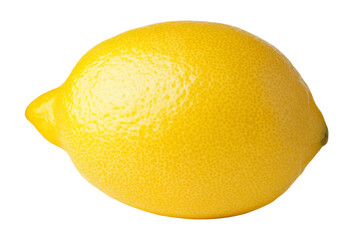 Yellow lemon is sitting on a white background, isolated