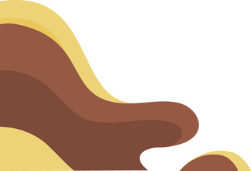 brown frame corner vector design with wave shape style