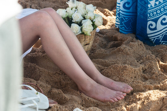 People of Candombe are seen participating in the homage to Iemanja on Rio Vermelho beach. City of Salvador, Bahia.