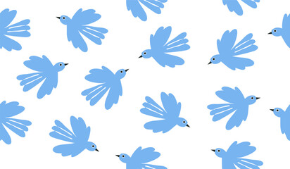 Cute birds pattern background vector design