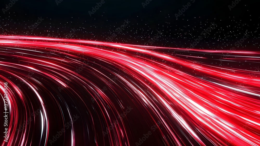 Poster dynamic light trails creating glowing abstract background design