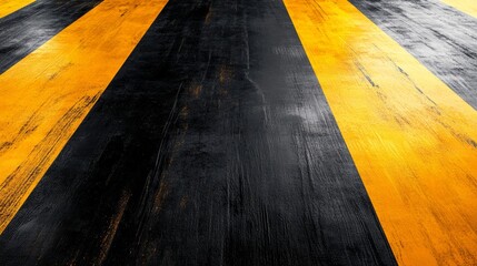 Bold black and yellow stripes on a textured surface create a striking contrast. The image evokes a sense of warning and energy.