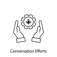 Conversation Efforts Vector Icon Isolated on White Background, Sustainability Business Concept