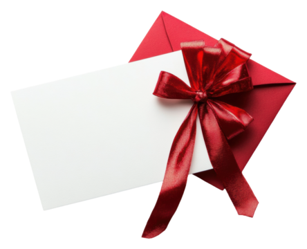 Sending love red envelope and card home gift concept close-up