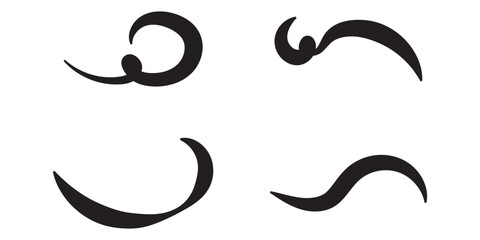 swooshes tails icon. Retro swooshes and swoop icon.