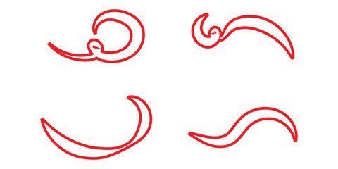 swooshes tails icon. Retro swooshes and swoop icon.