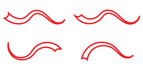 swooshes tails icon. Retro swooshes and swoop icon.