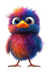 Fototapeta premium PNG Furry bird illustration cute character.