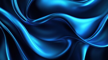 Obraz premium Abstract Blue Silk Fabric Draped Swirls