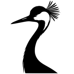 Stork bird portrait silhouette