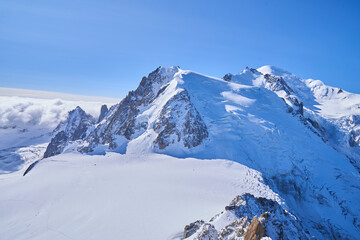  view of the alps from aiguille du midi, chamonix, france
