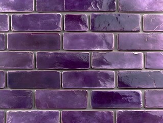 Dark Purple Glazed Tile Brick Wall
