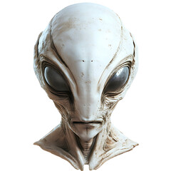 Naklejka premium Mysterious Figure With Elongated Head And Reflective Eyes In Bright Environment in Bright