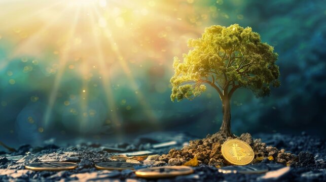 Despite the various branches and options available this tree stands tall and strong representing the stability and potential for longterm success of digital currency as a viable alternative