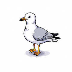 Fototapeta premium A cute illustration of a Seagull