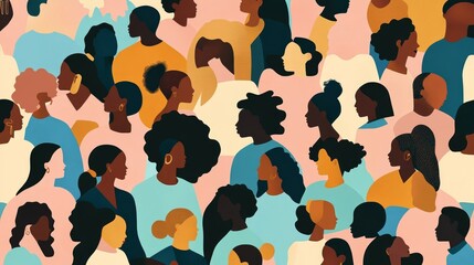 Celebrating Black Women: A vibrant tapestry of strength, resilience, and beauty. A powerful visual representation of unity and sisterhood.