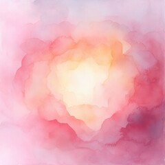 Fototapeta premium Abstract Watercolor Painting Soft Pink Peach Dreamy Glow