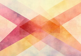 Pastel Watercolor Abstract Background with Translucent Triangles
