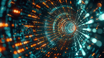Obraz premium A vortex of virtual transactions ing in the old ways of financial thinking and replacing them with digital efficiency.