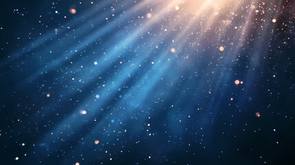 Fototapeta premium Spotlight with dust particles: atmospheric lighting effect. Ethereal Light Beams. Illustration