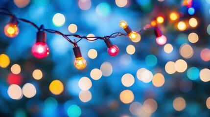 scenic summer carnival with families gathering, festive lights,  with holiday cheer