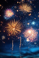 fireworks celebration night sky vibrant display new year festival