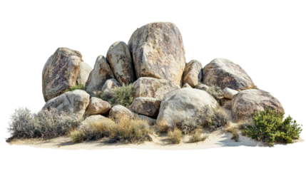 Rock formation with vegetation natural landscape outdoor view