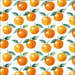 Orange, tangerine watercolor vintage pattern background