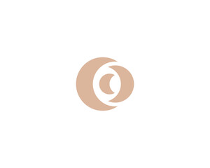 Creative round logo from crescents. Abstract eye shutter icon. Camera lens observation sign.  illustration.