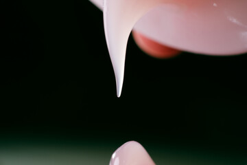 Close up shot of toothpaste texture