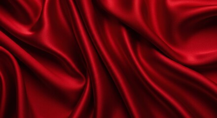 Obraz premium Red silk satin. Curtain. Luxury background for design