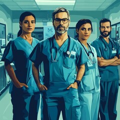 An image of hospital staff 