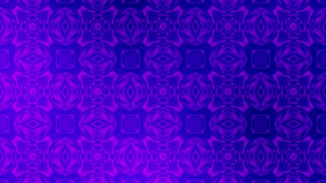 Flower pattern animation with dark purple gradient color is suitable for motion graphic elements regarding abstract backgrounds, geometric backdrops, and looping reflections.