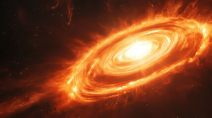 Obraz premium Cosmic star birth explosion illustration featuring swirling nebulae and galactic energy waves for sci-fi inspired designs. Galactic Energy Waves. Illustration