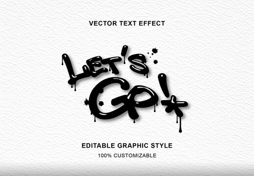Black Graffiti Urban Font Street Ink Dripping Text Effect