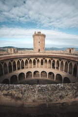 Bellver Castle in Palma de Mallorca. Interior view of the tower.