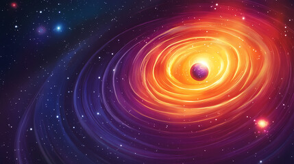 Obraz premium vibrant galactic nebulae stars