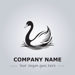 Swan company logo design vector illustration
