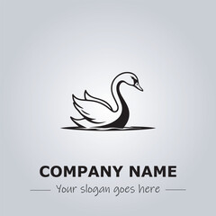 Swan company logo design vector illustration
