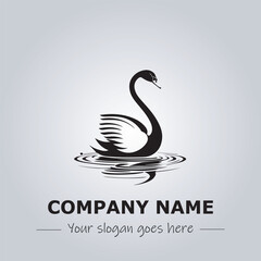 Swan company logo design vector illustration
